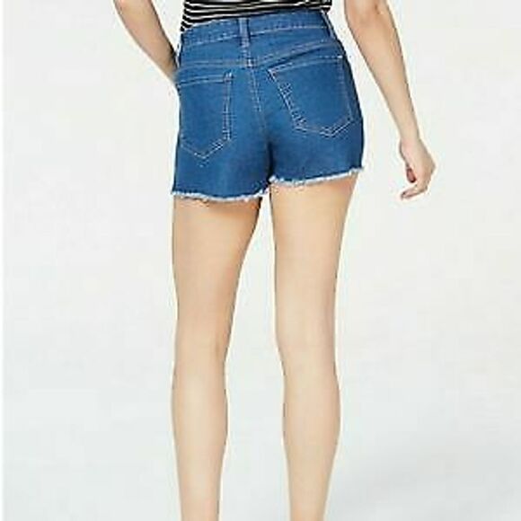 TINSELTOWN JUNIOR FRAYED DENIM SHORTS - Picture 2 of 2
